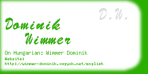 dominik wimmer business card
